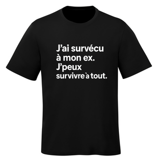 T-shirt noir - J’ai survécu à mon ex
