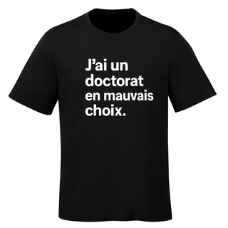 T-shirt noir - J’ai un doctorat