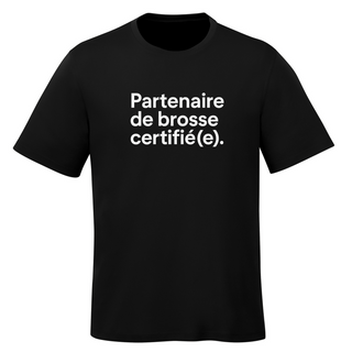 T-shirt basic noir -  Partenaire de brosse