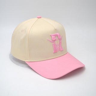 Casquette - Beige et rose