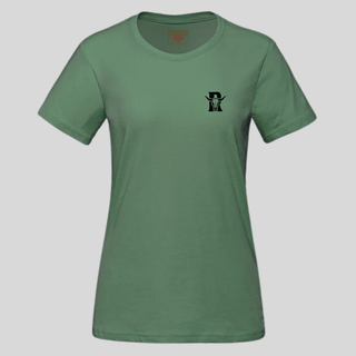 T-shirt femme Vert delavé