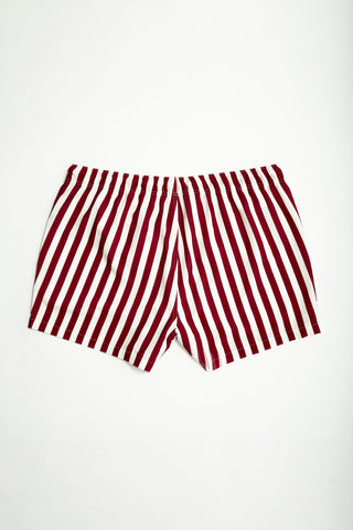 Short de bain rayé rouge Seersucker - Thickems