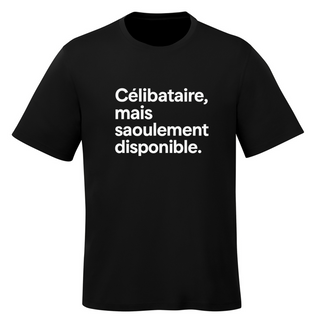 T-shirt noir - Célibataire