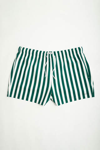 Short de bain rayé vert Seersucker - Thickems