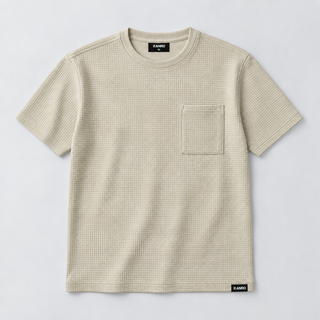 T-shirt gaufré – Bone