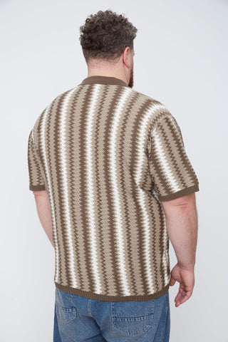 Polo en maille texturée à rayures Bark - Thickems