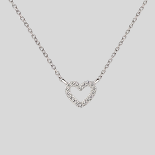 Collier avec cœur en zircon Argent