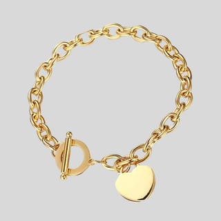 Bracelet avec pendentif cœur Gold