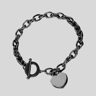 Bracelet avec pendentif cœur Noir