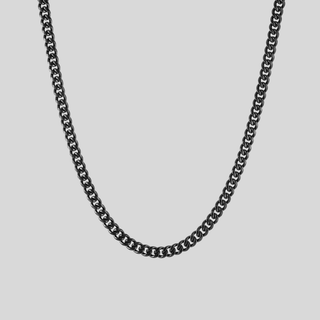 Chaîne cubaine Noir  | 5 mm