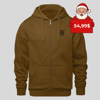 Hoodie full zip – Caramel