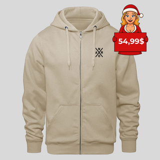 Hoodie full zip – Sand