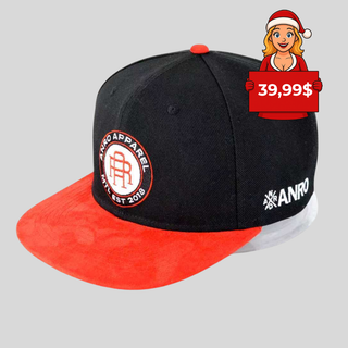 Casquette patch noir - Suède Rouge