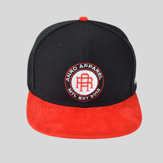 Casquette patch noir - Suède Rouge