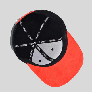 Casquette patch noir - Suède Rouge