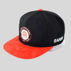 Casquette patch noir - Suède Rouge