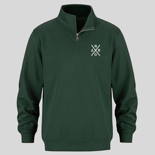 1/4 Zip Sweatshirt - Vert Forest
