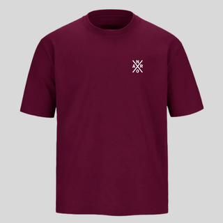 T-shirt 280 GSM burgundy oversize
