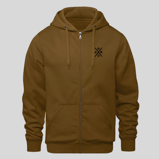 Hoodie full zip – Caramel