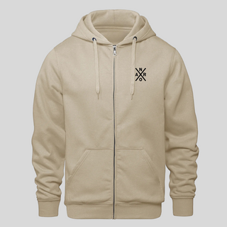 Hoodie full zip – Sand