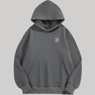 Hoodie doublé 500 GSM - Gris