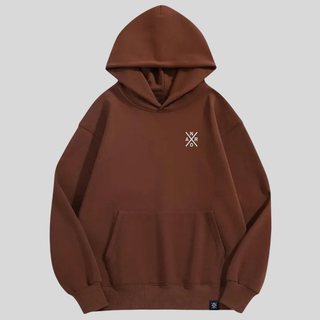 Hoodie doublé 500 GSM - Brun