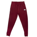 Jogging unisexe burgundy - Patch blanche