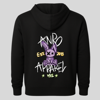 Hoodie unisexe Noir - Lapin Trashh