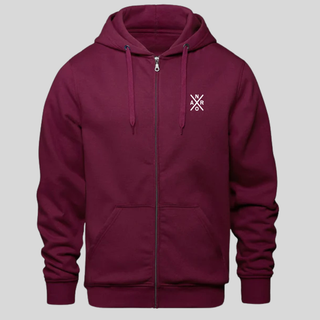 Hoodie full zip – Burgundy