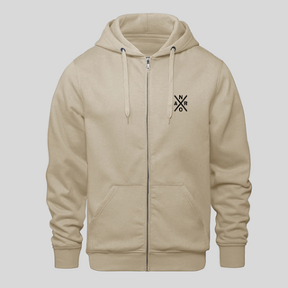 Hoodie full zip – Sand
