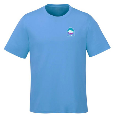 T-shirt unisexe Sky blue - Palmier retro