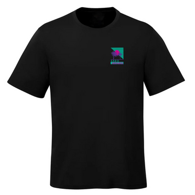T-shirt unisexe noir - Miami mauve